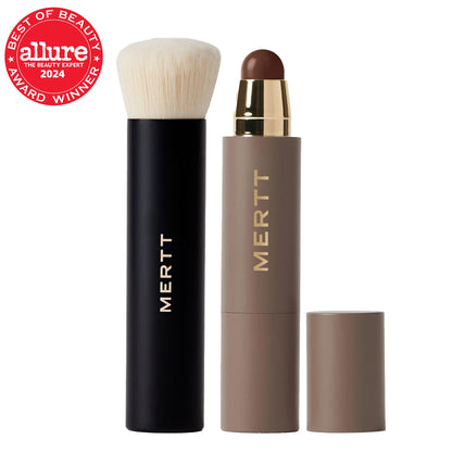 🍟Final 3 Hours - 75% Off! 🌸 The Minimalist Perfecting Complexion Stick - Foundation & Concealer + FREE Premium Brush!